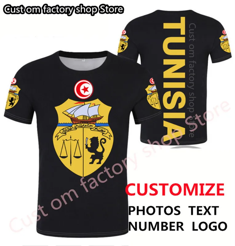 Tunisia t shirt diy gratis anpassat namn nummer tun t-shirt nation flagga tunisie tn islam arabiska arabiska tunisiska tryck po 0 kläder 220609