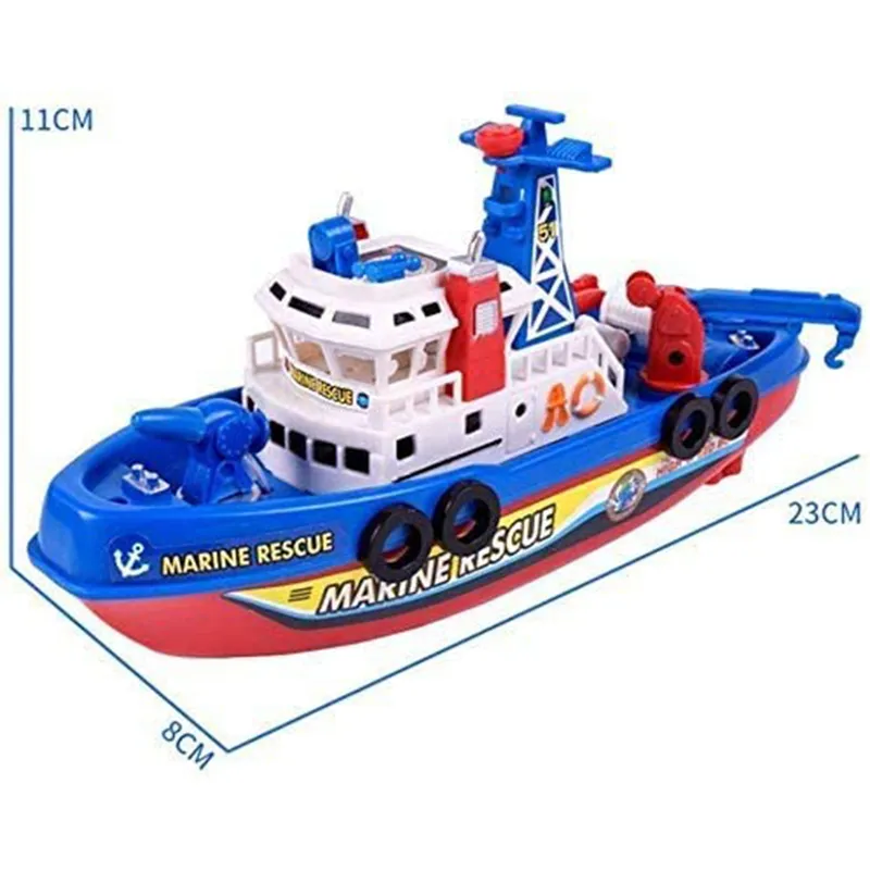 Baby Bath Toys Spray Water Swim Pool Ing For Kids Electric Boat with Light Music LED för 220531