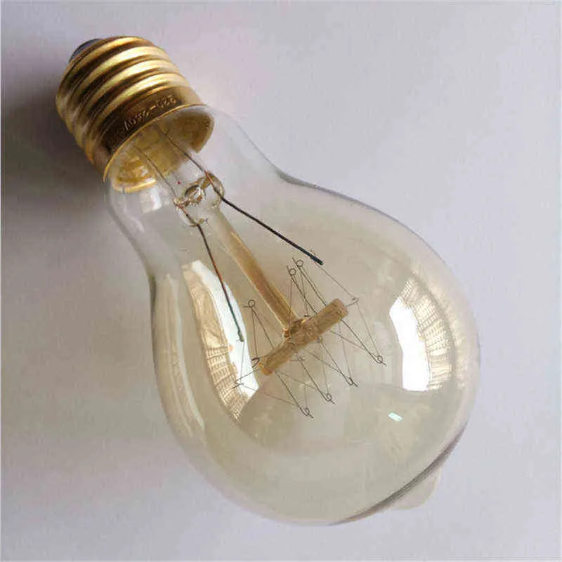 LAMPA FALOMENTA 60W E27 A60 A19 Ciepły biały retro Dimmable ozdobna żarówka Edison Edison Edison do domu/baru H220428