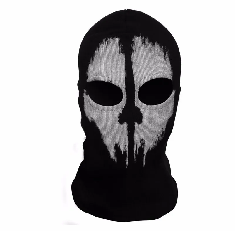 Szblaze Marka dorsza Duchy Drukuj Bawełniana Pończochy Balaclava Maska Skullies Czapki na Halloween Gra Wojenna Cosplay CS Gracz Headgear 220322