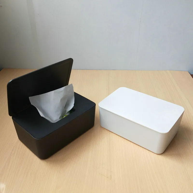 Household plastic dustproof cover tissue box desktop seal home office decoration wet 220523