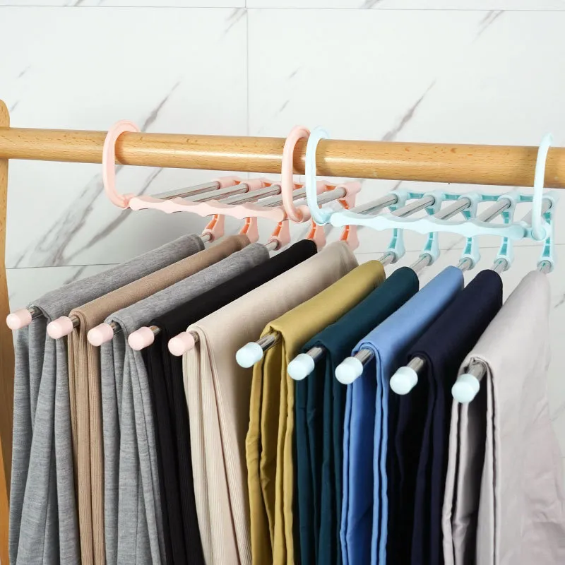 Многослойные брюки вешалка горизонтально или вертикально складной из нержавеющей стали, стойки для одежды для одежды для шкафа для галстука CARF бесплатно 220408