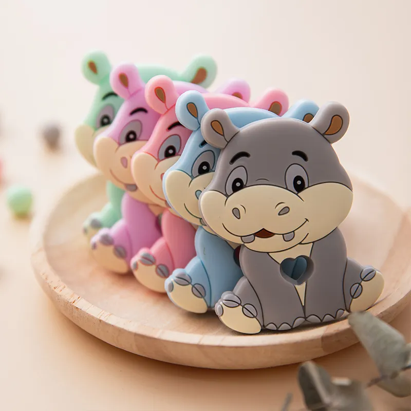 Baby Denters Toys Silicone Redent Animal Pacifier Pingeth Pingente A Free Beads Chew Biter Children Goods 220909