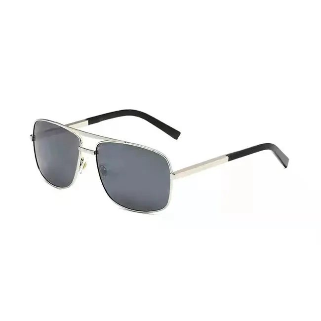 남성 및 여성을위한 패션 선글라스 모노그램 렌즈 편광 UV400 사이클링 스포츠 금속 프레임 4 계절