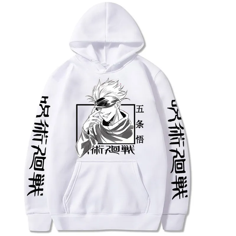 Толстовка с капюшоном Jujutsu Kaisen в стиле хип-хоп, аниме, пуловеры, топы, свободные осенние мужские ткани с длинными рукавами, 220815
