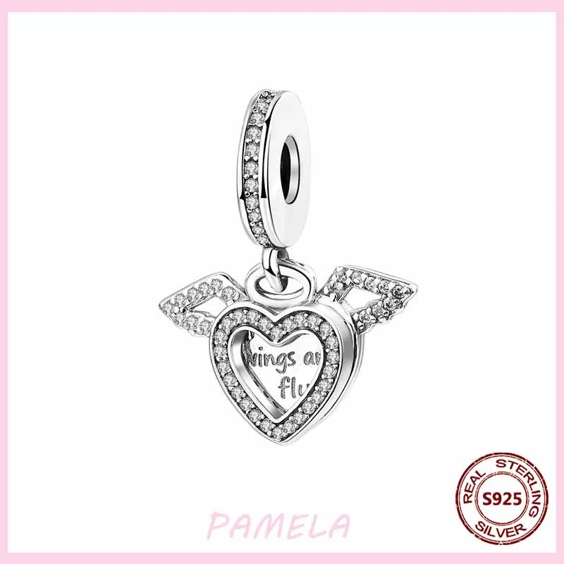 925 Silver Angel Heart Shape Cado