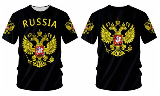 Ujwi nyhet Ryssland män kvinnor t shirt flagga ryska t shirt unisex sommar casual plus size 5xl anpassad 3d tee diy kläder 220712