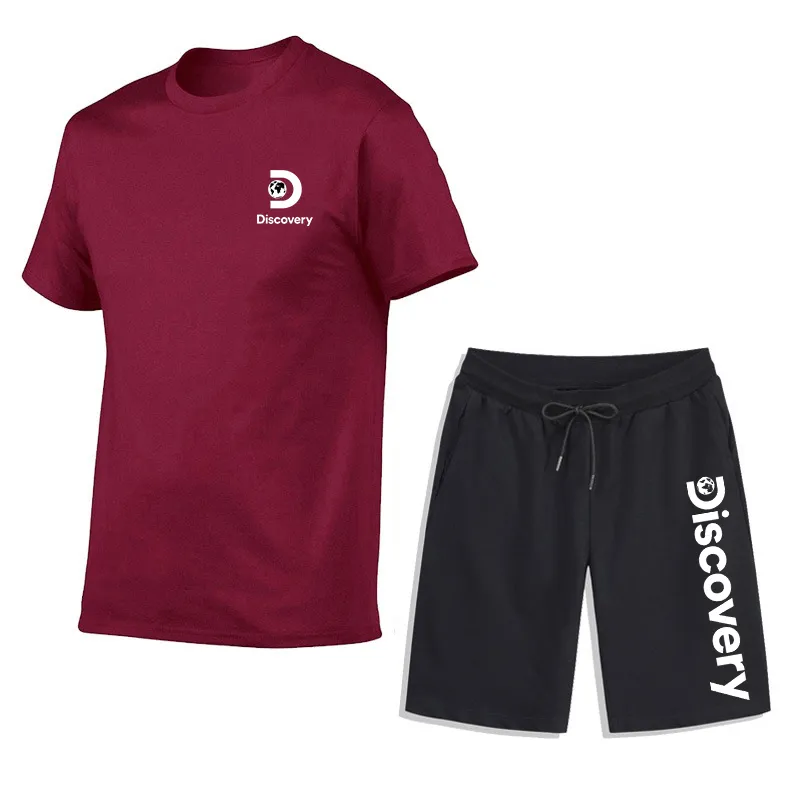 Männer Sommer T-shirt und Shorts Set Entdeckung Druck Casual kurzarm Hosen Trainingsanzug Männliche Kleidung Sportswear anzug 220708