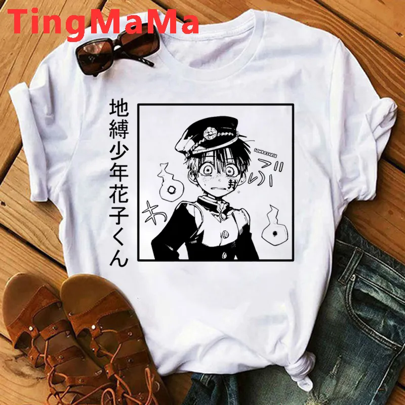 Japońskie anime hanako kun t shirt men kawaii toaleta oprawiona w toaleta śmieszne koszulki z kreskówki manga topy unisex tshirt mężczyzna 220712