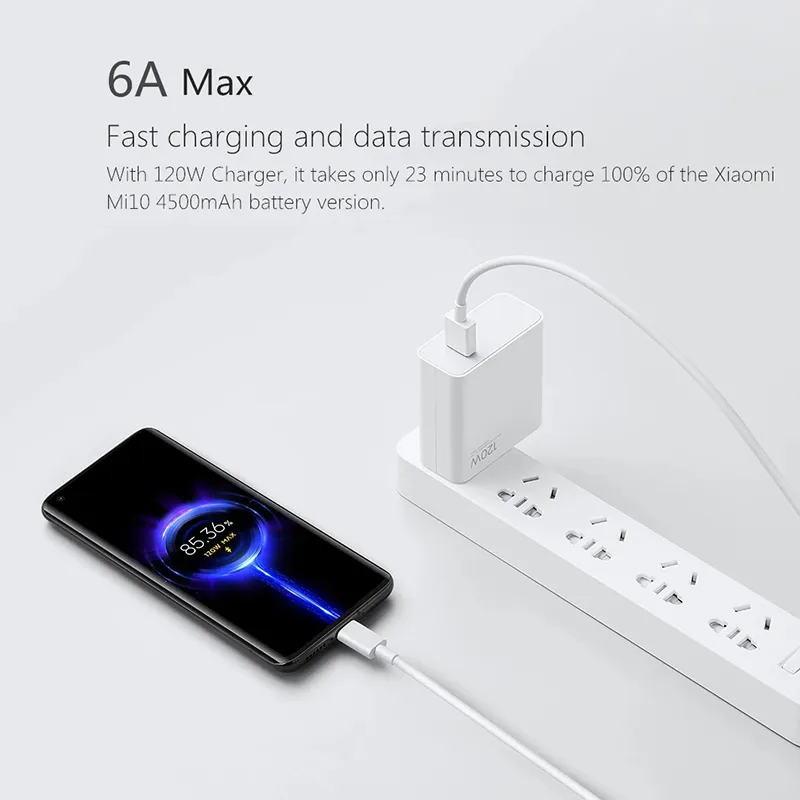 6A Data Cable For Android 6A Super Quick Fast Charging Mobile Phone Data Charging 6A Type C Usb Data Cables