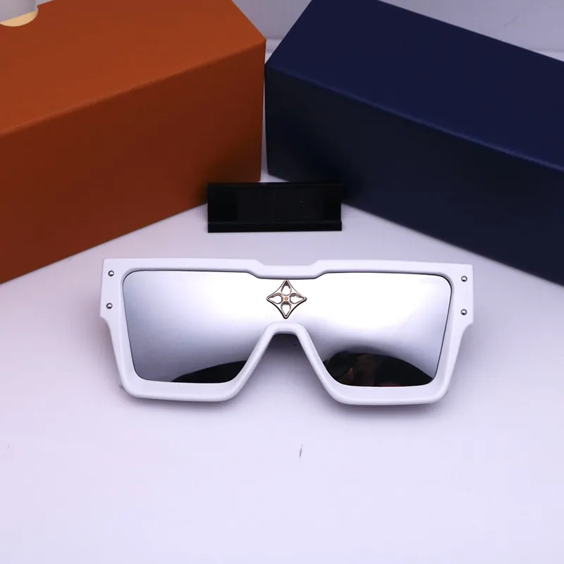 Projektantka mody okulary przeciwsłoneczne Deep Bevel Design gruba płyta odblaskowa kryształowa dekoracja klasyczna męska damska glasse3067