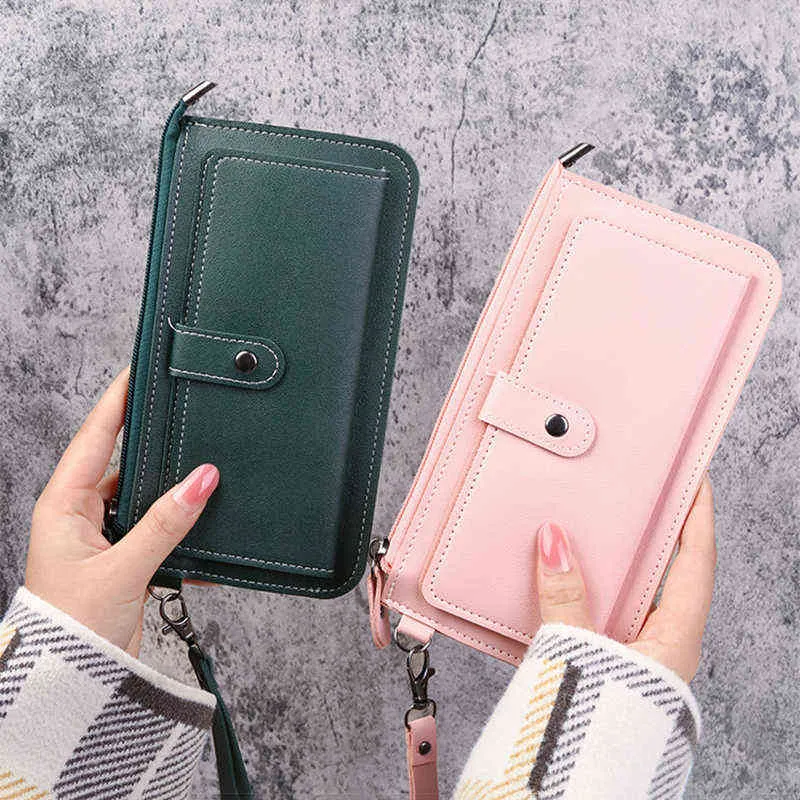 HBP Women's Wallet Multifunctional Fashion Pu Leather Long Wallets Multi-card Position Clutch Buckle Zipper Student Wallet 220721