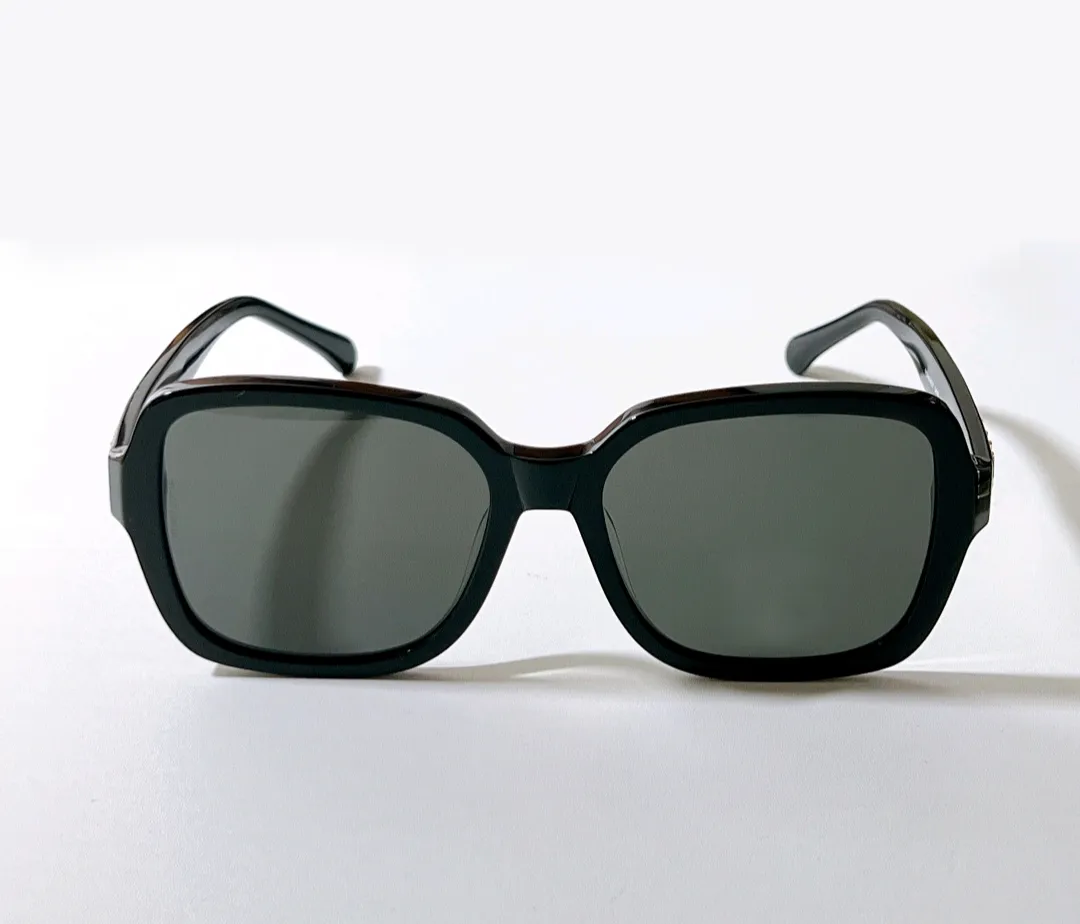 女性四角い眼鏡メガネブラックゴールドフレーム透明レンズ光学メガネフレームアイウェアボックス298o