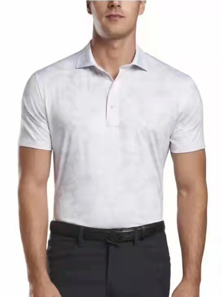 Golf Giyim Erkekleri S Camo Baskı Kısa Kollu Polo Gömlek Yaz Hızlı Kurutma Yakası Klasik İş T Shirt 220712