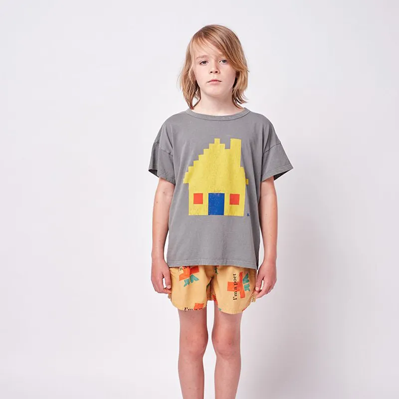 Лето до н.э. бренд Bobo T Roomts Beaby Boys Girls Dressing Детская одежда Дети Симпатичные печатные футболки для малышей шорты футболка 220507
