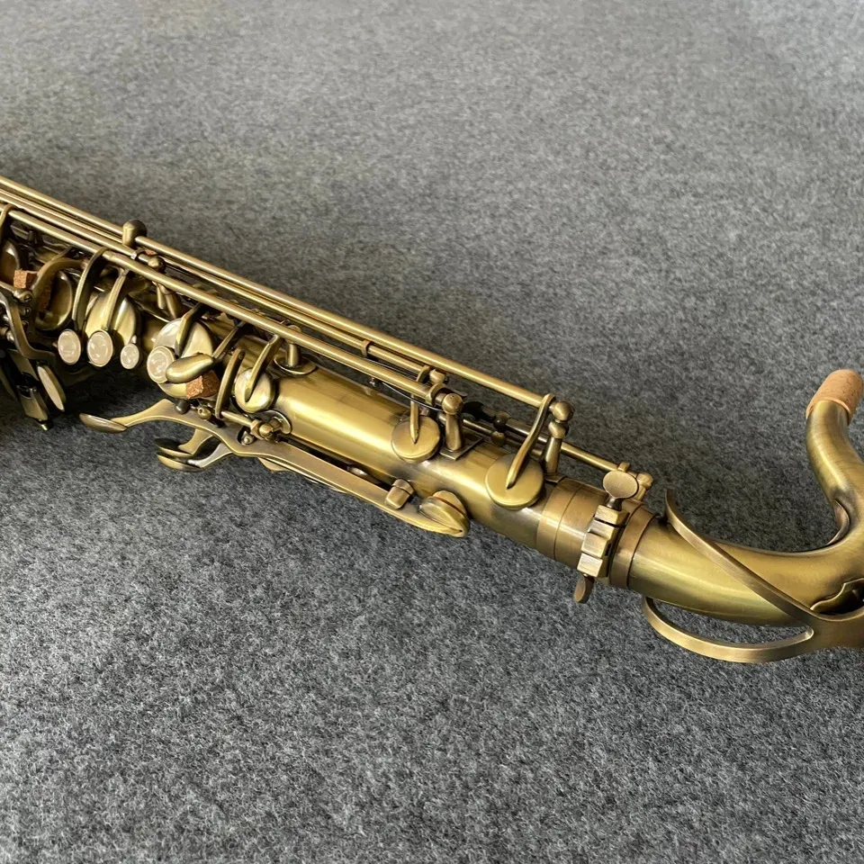 Retro matte Bb professional tenor saxophone antique brushed craft B-key professional-grade tone Tenor sax jazz instrument