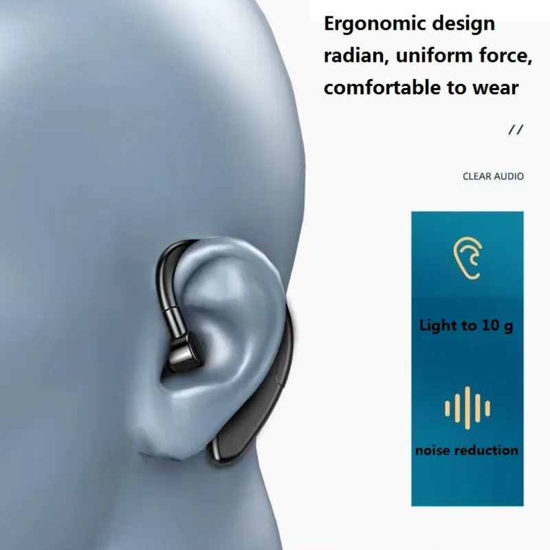 Mobiltelefonörlurar företag ett öron smart s109 bluetooth headset bekvämt snabbare öron hängande design trådlöst hörlur3388530