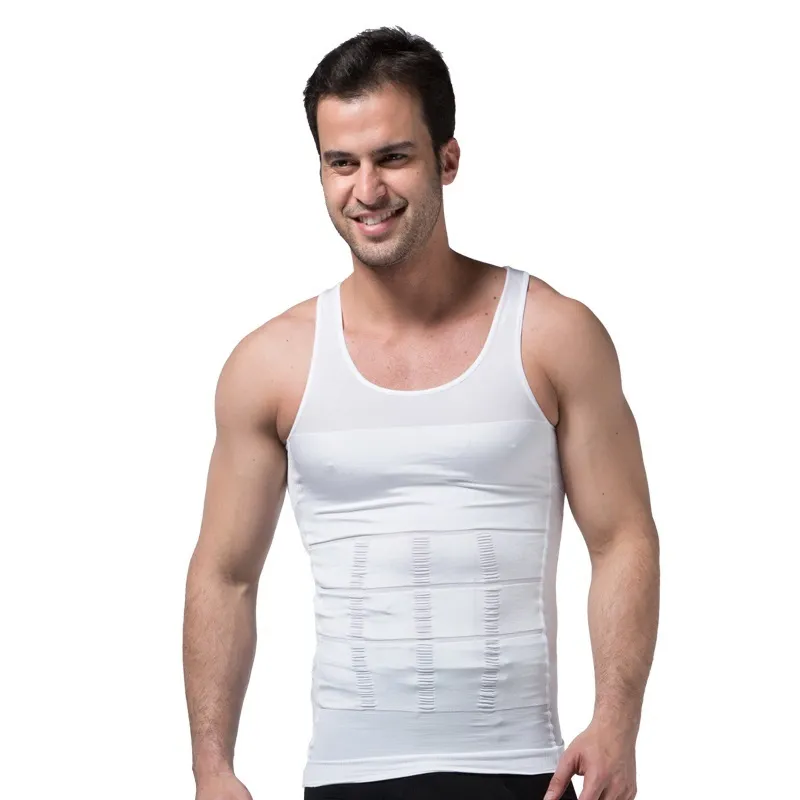 Homens emagrecimento corpo shapewear espartilho colete camisa compressão abdômen barriga barriga controle cintura fina cincher roupa interior esportes 2206297569968