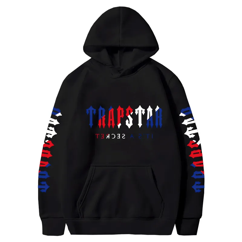 Trapstar Its A Secret Men Hoodie Blue Red White Print Casual Streetwear Hip Hop Sweatshirt Autumn Harajuku Unisex Brand Clothes 220815