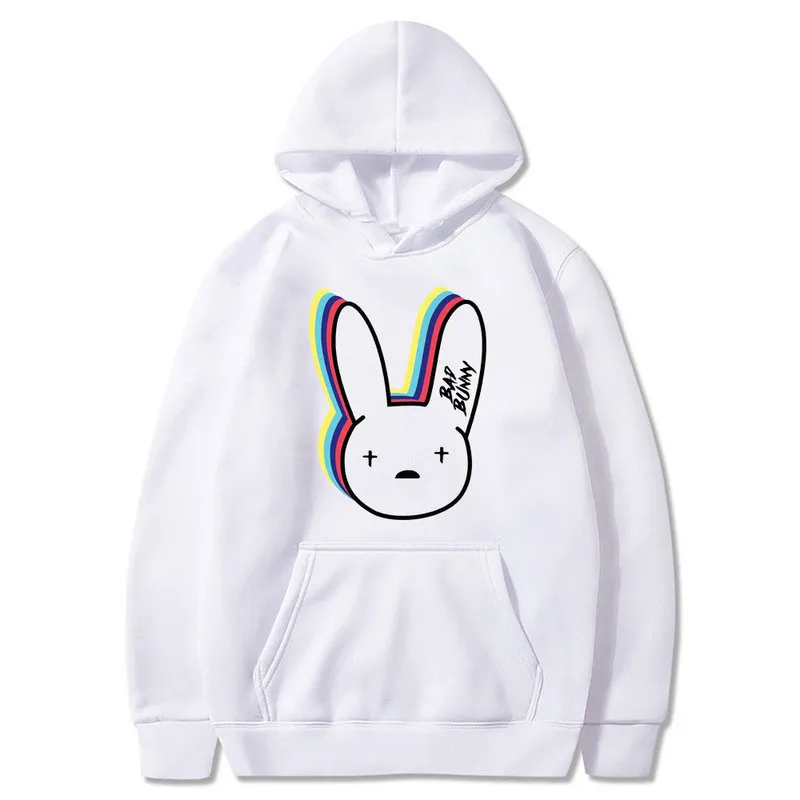 Bad Bunny drôle sweats à capuche vêtements coréens pull décontracté Harajuku sweat hommes/femmes à capuche Hip Hop sweat à capuche mâle 220607