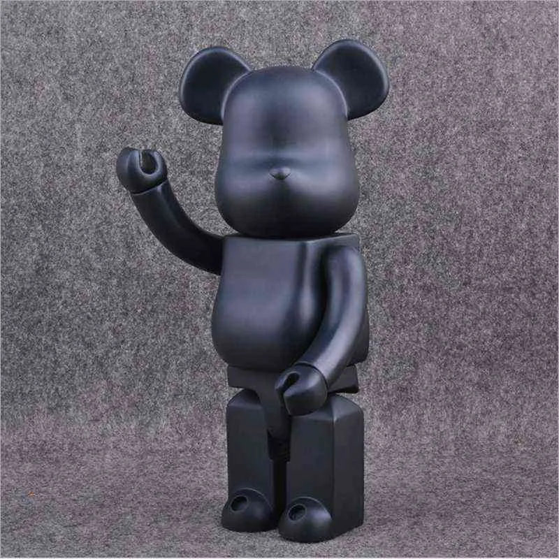 28 cm 400% Bearbrick Bear @ cegła akcji figurki niedźwiedź PVC model figurki DIY malować lalki dla dzieci zabawki dzieci prezenty urodzinowe AA220323
