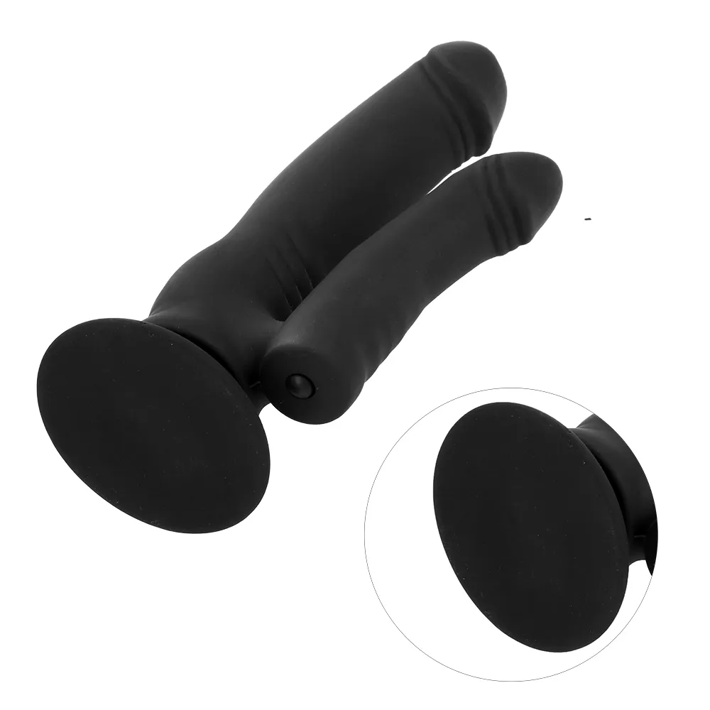 OLO G punto doble consolador vibradores estimulador de clítoris estimulador de enchufe anal silicona femenina impermeable