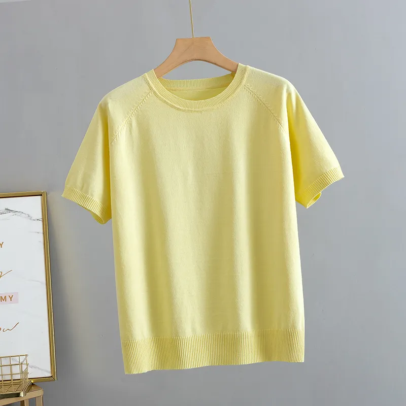 Gigogou Summer Women T-Shirt Fashion Slim Basic krótkie koszulka Top Top Femal Casual Tee Shirt 220510