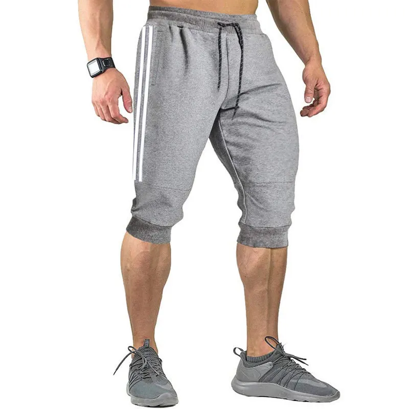 Men Jogger Casual Slim Harem Shorts Soft 3 4 Trousers Fashion Brand Sweatpants Summer Comfy Male XXXL 220714