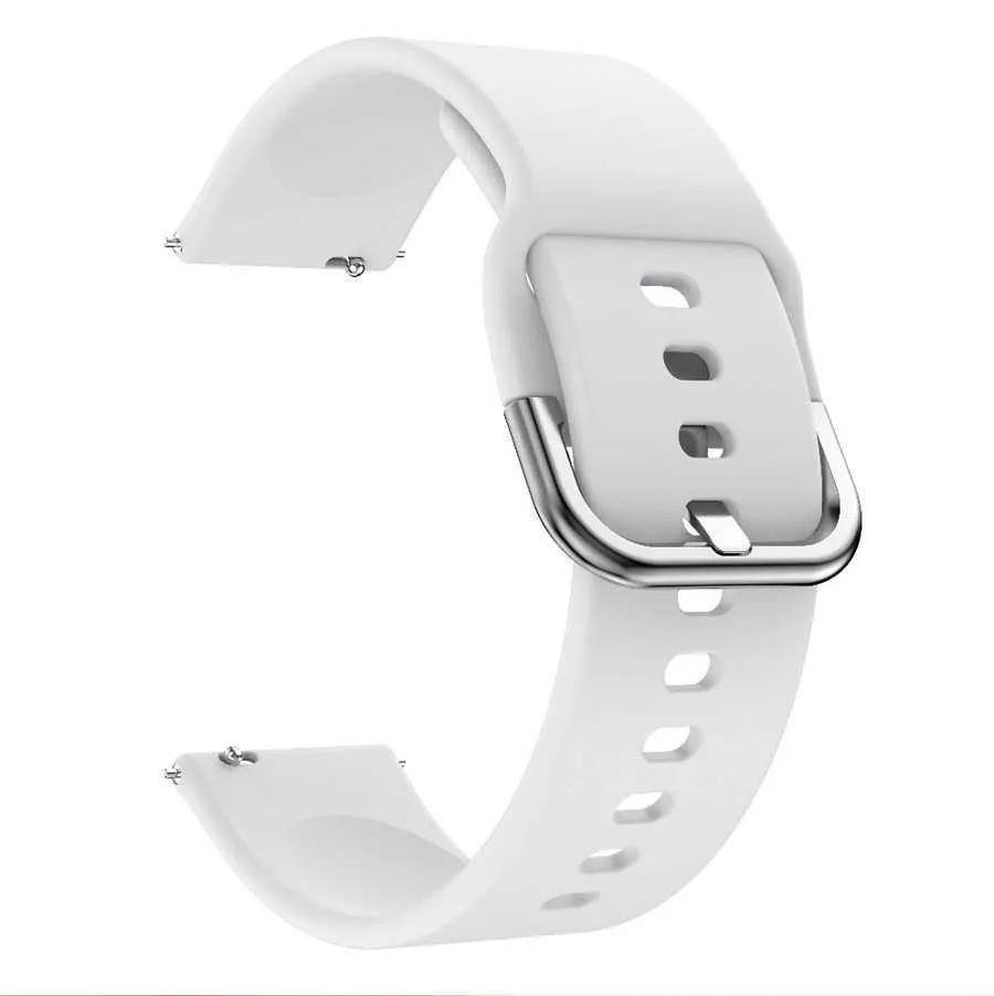 Silicone Sport Watchband 20mm 22mm för Samsung Galaxy Watch Aktiv 42mm för Amazfit Bip Garmin för Gear S2 Armband Strap Band Watch Bands