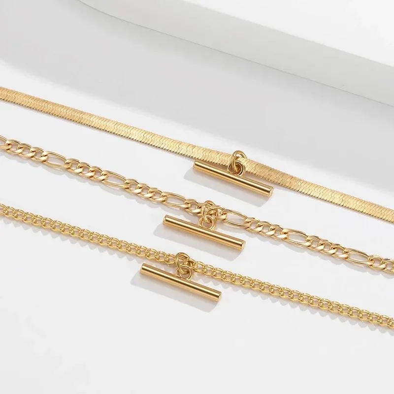 Naszyjniki wiszące mody geometryczny metalowy urok Multi-Style łańcuch naszyjnik