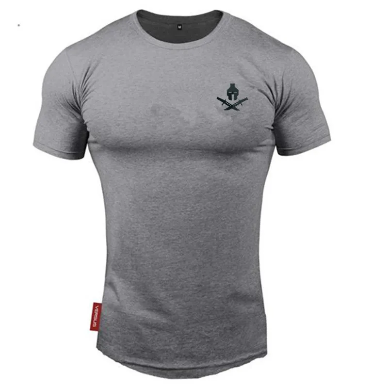 Vêtements fitness course t-shirt hommes Oneck t-shirt coton musculation Sport dessus de chemise gymnase hommes t-shirt 220614