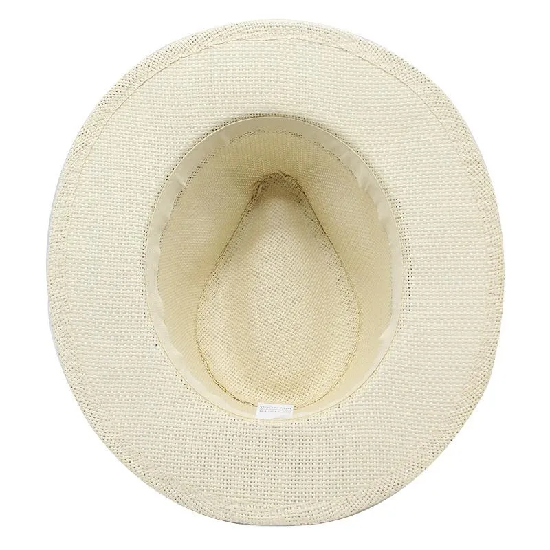 BERETS SOMMER Fedoras Panama Jazz Hat Sun Hats For Women Man Beach Straw Men UV Protection Cap Chapeau Femmeberets238n