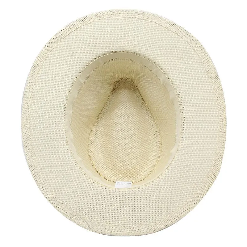 Berets Sommer Fedoras Panama Jazzhut Sonnenhüte für Frauen Mann Strand Strohmänner UV Schutz Cap Chapeau Femmeberets238n