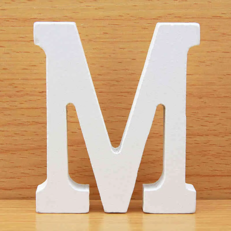 8 cm letras decorativas Grandes White Woodenter Home Decor Home Decor Wedding DecorationDIYパーソナライズされた名前のデザインスタンディング