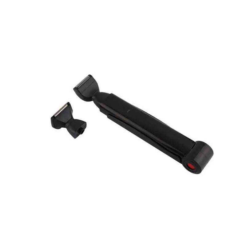 Elektrischer Haarrasierer für den Rücken, langer Griff, USB, zusammenklappbar, doppelseitiges Werkzeug zum Entfernen von Körperhaaren und Beinen H2204223171442