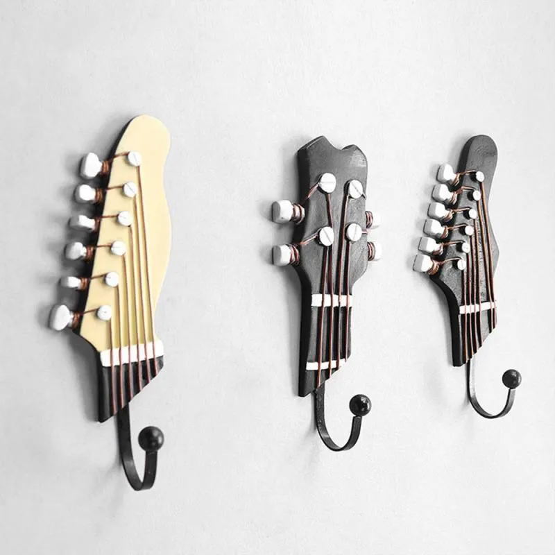 set Creative Resin Hook Guitar Head Shaped Hanger Key Clothes Hat Coat Towel Wall Holder Home Kitchen Storage Tools 220527