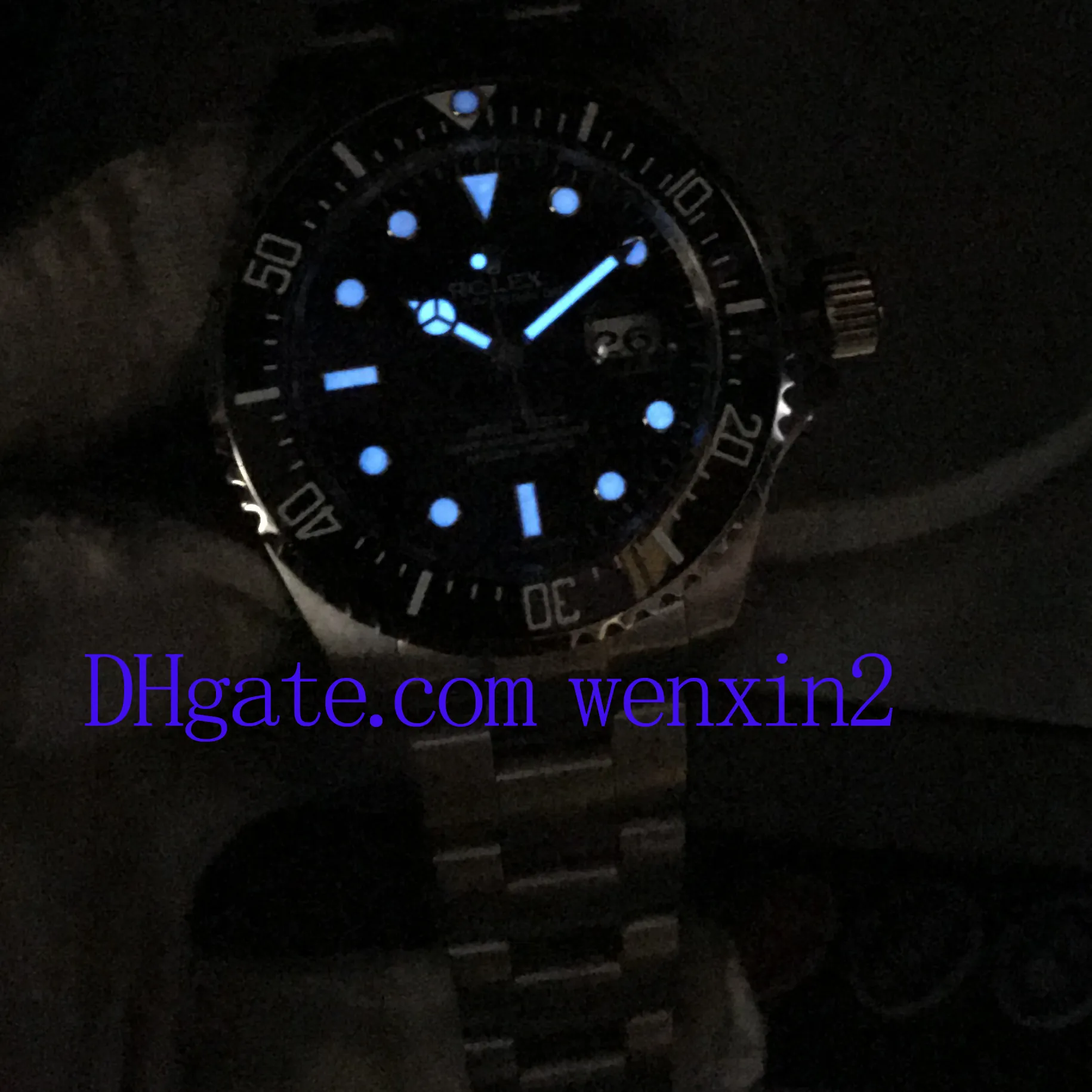 montres de luxe pour hommes en acier inoxydable 43mm noir Céramique 2813 Automatique Mécanique Natation Étanche Super Lumineux Montres-Bracelets