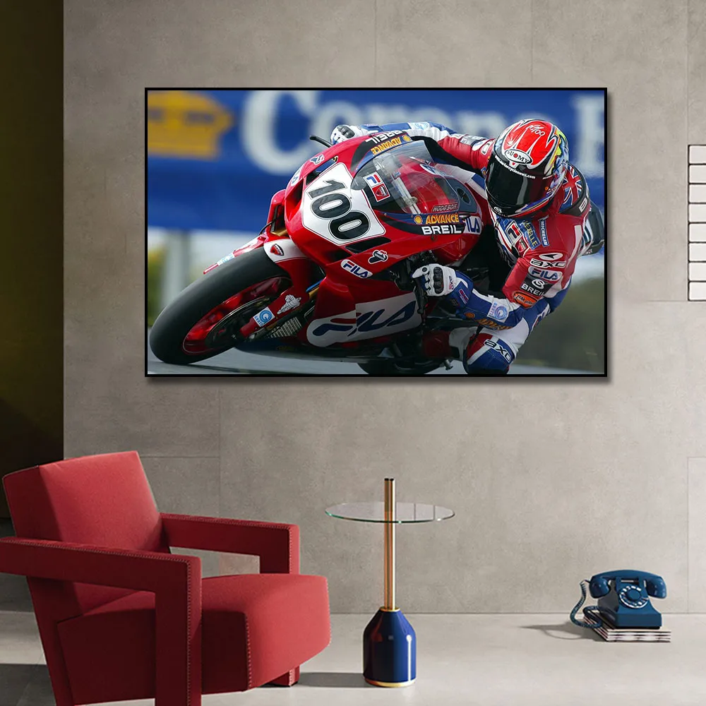 Red Sport Racing Motor Poster Painting Print On Canvas Nordic Wall Art Picture For Living Noom Home Decoration Frameless