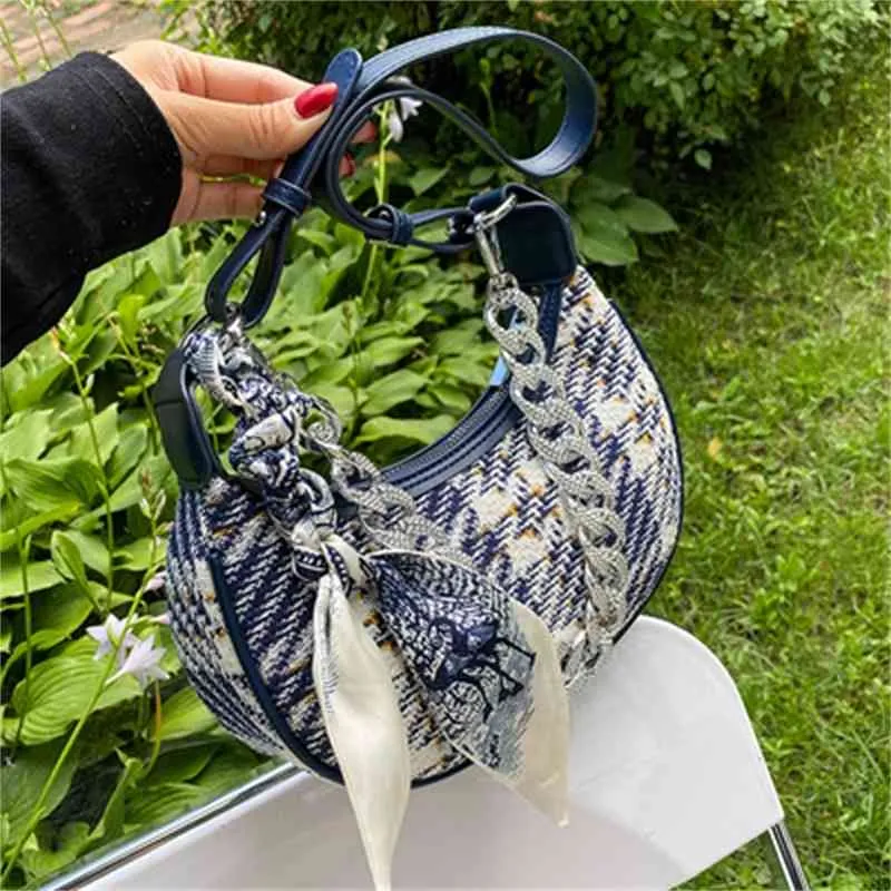 Tide Brand Wholesale This Year's Popular Chain Women's New Single Underarm Simple Crescent Fashion Trend Shoulder Crossbody Bags