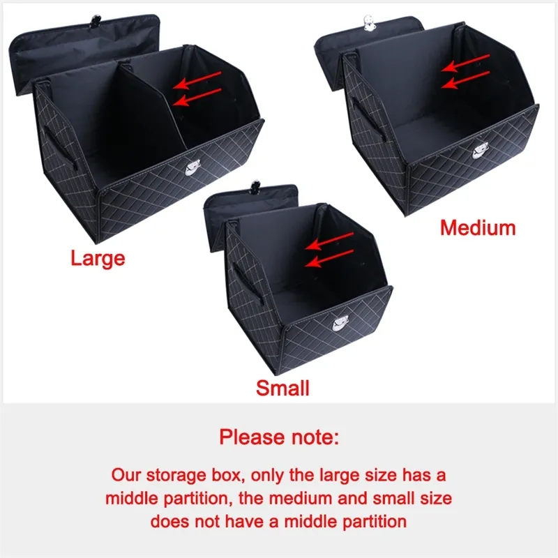 PU LEATHER BIL TRUNK STORAGE BOX TOPA GRAD ARGANISER FOLT BAG Automobil Stowing Tiding For Sedan SUV MPV 220402253E