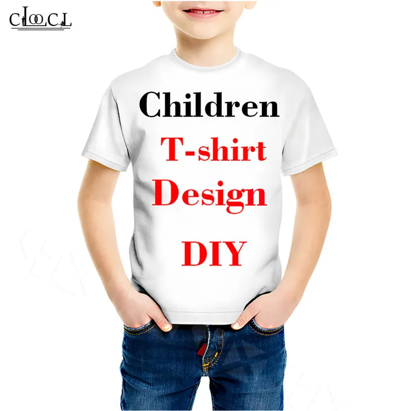 DIY 개인화 디자인 어린이 T 셔츠 3D 프린트 P O 스타 가수 애니메이션 유니콘 상어 동물 Tshirt 소년 여자 캐주얼 티셔츠 220706