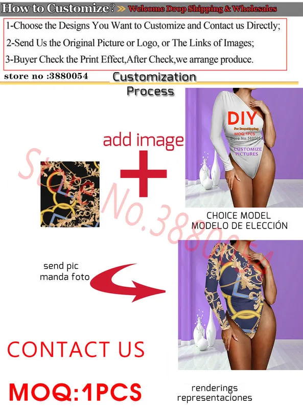 Noisydesigns Özel Uzun Kollu Bodysuit Kadınlar için Sonbahar Eğik Omuz Tulum Üst Seksi Vücut Moda 4xl Dropship 220616