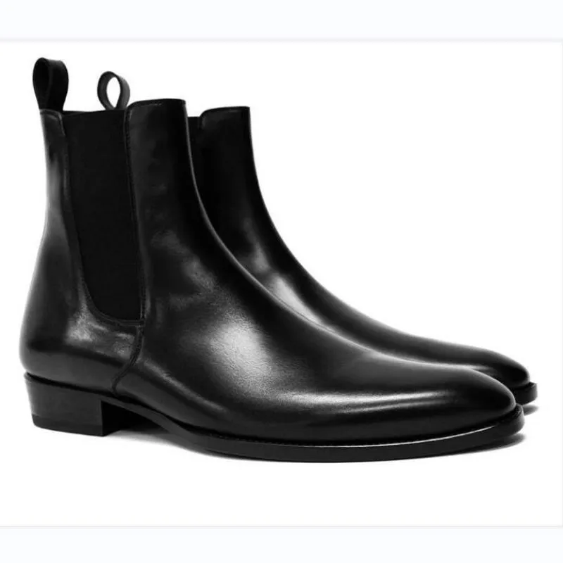 Erkek Ayakkabı Yeni Yüksek Kalite Ayak Bileği Boot Erkek Vinage Klasik Elbise Chelsea Kış Fermuar Boot Boyut Ayakkabı 38-48 HA099