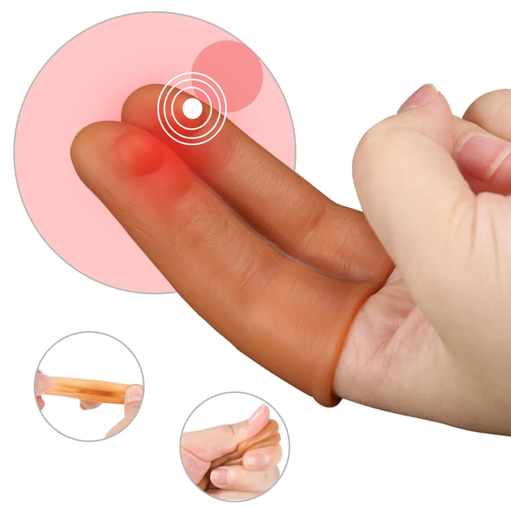 Силиконовый рукав с рукавом пальца G-точки стимулятор влагалища массажер-массажер-флиртование женского мастурбатора сексуальные игрушки для женщин для взрослых продуктов