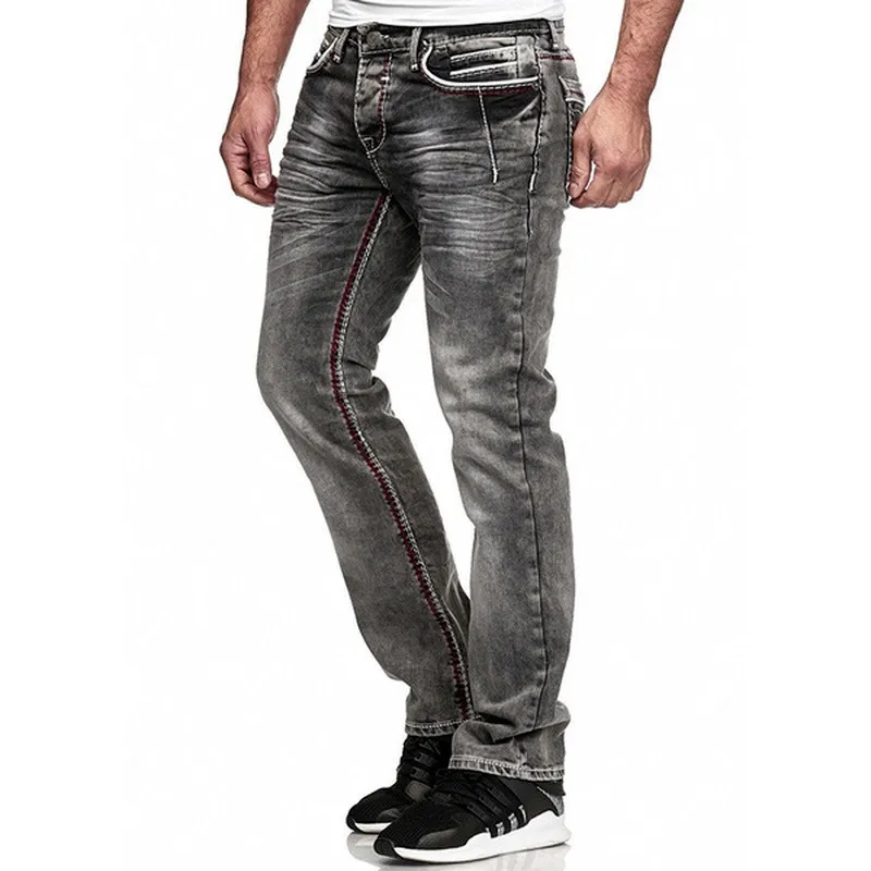 Dżinsy dla mężczyzn proste wysokie spodnie spodnie wiosna jesień sprzedawca męska odzież streetwear casual slim fit spodnie 220328