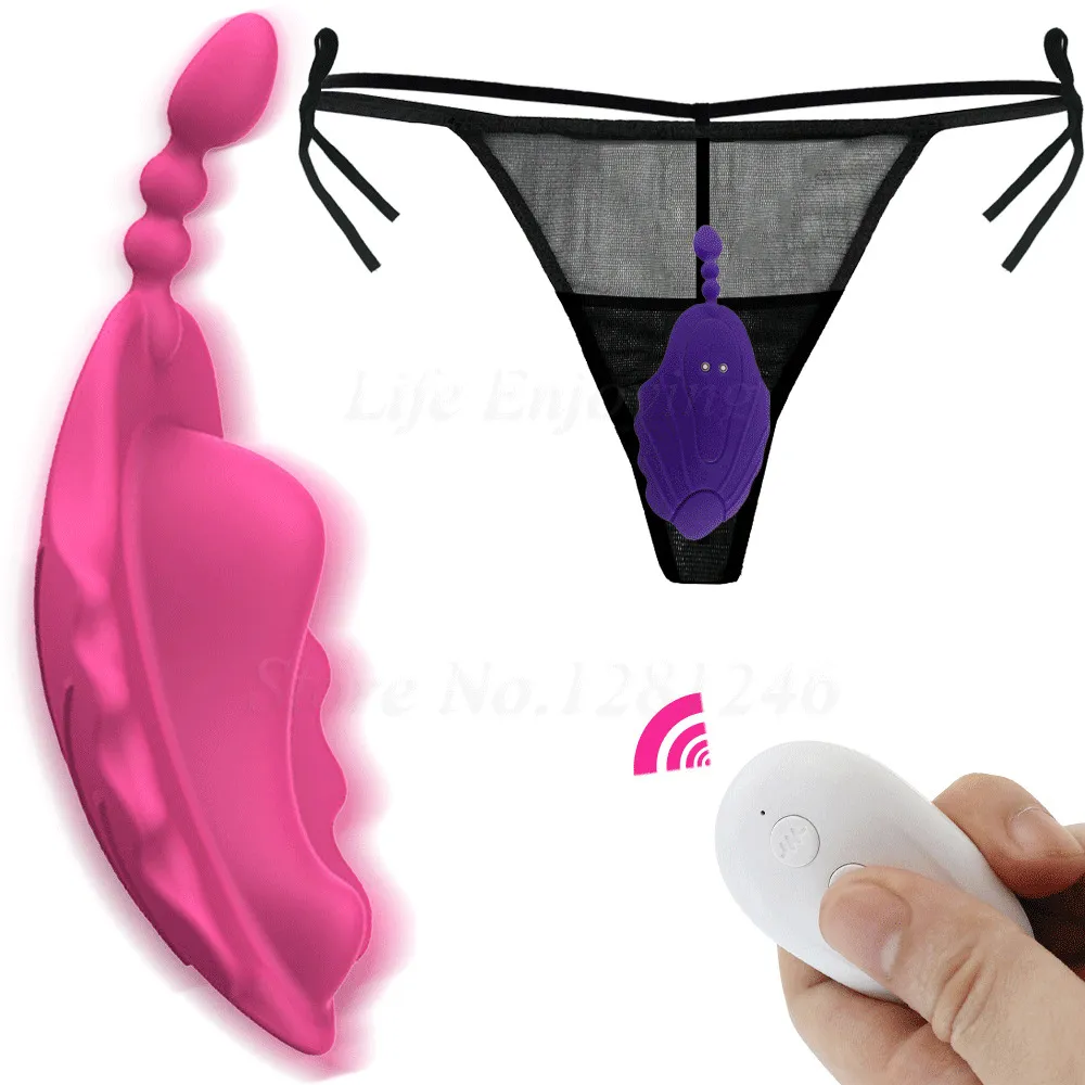 sexy Massaggio del perineo Panty vibratore indossabile Vibrazione della vagina Stimolazione del clitoride Mutandine vibranti Giocattoli erotici donna