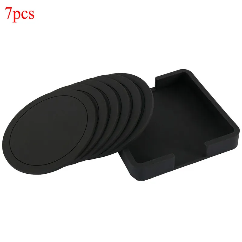 7 pièces ustensiles de tapis en Silicone pour accessoires de cuisine antidérapant résistant à la chaleur tasse à café dessous de verre tasse à thé Galass tablette napperon W220406