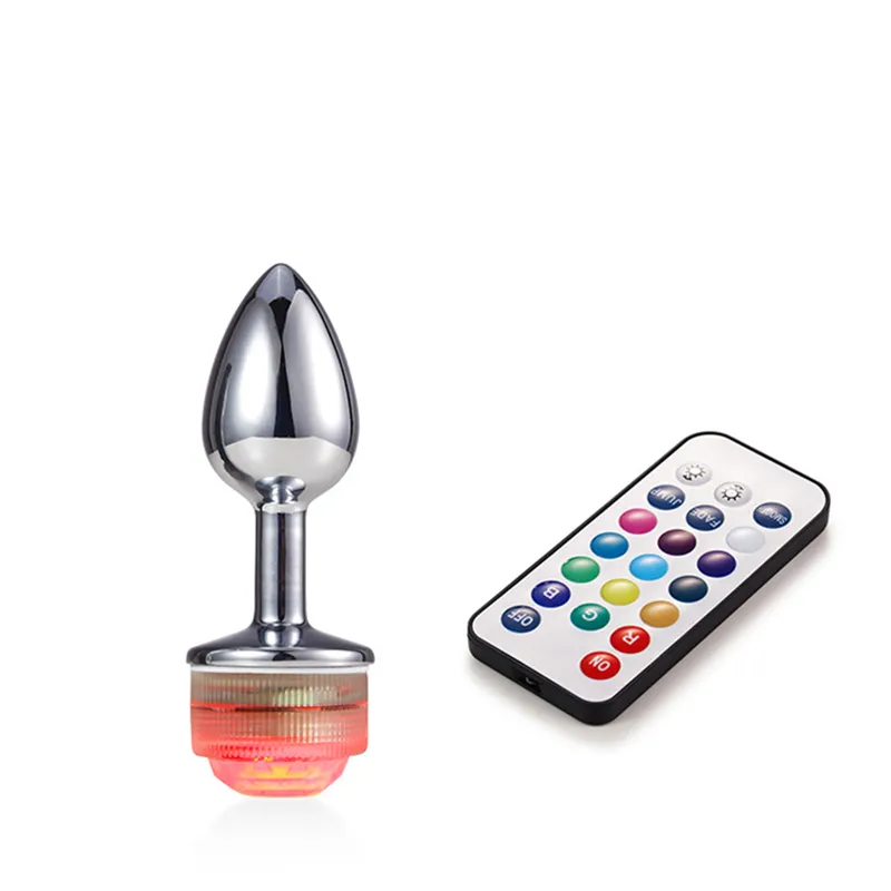 Светодиодные светлые анальные штекерные основания гладко дилятор-дистанционное управление простата массаж расширитель сексуальные игрушки для женщин мужчин взрослые 18