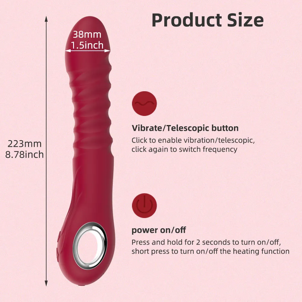 Teleskopowe wibrator dildo żeńska masturbator inteligentny ogrzewany penis Produkt dorosły G-Spot Stymulator Pusy Pussy Seksowne zabawki dla pary