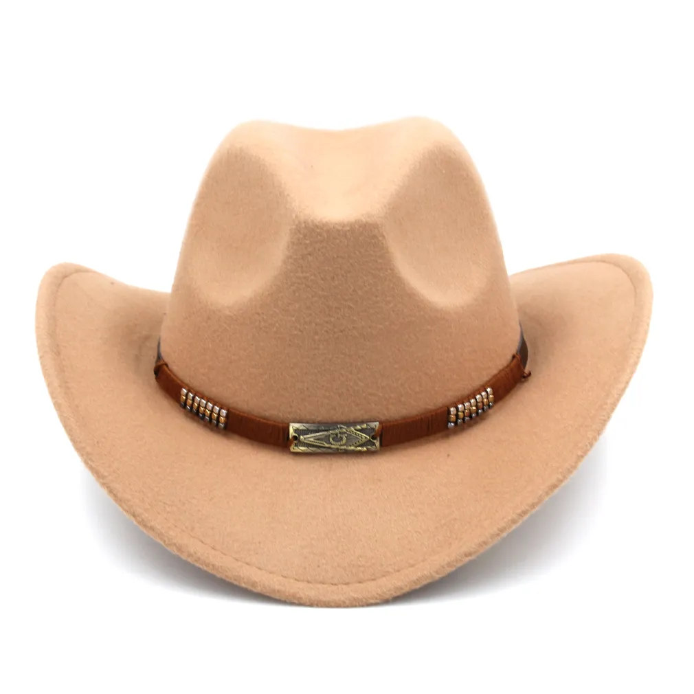 Dziewczyny dla dzieci dziewczęta western cowboy hat szeroko grzbiet dzieci cowgirl cap w ręczne dekoracje zespołu na Halloween Boże Narodzenie 283y